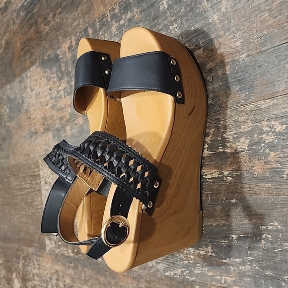 Tommy Hilfiger platform sandals black size 7 1/2 - Picture 5 of 6